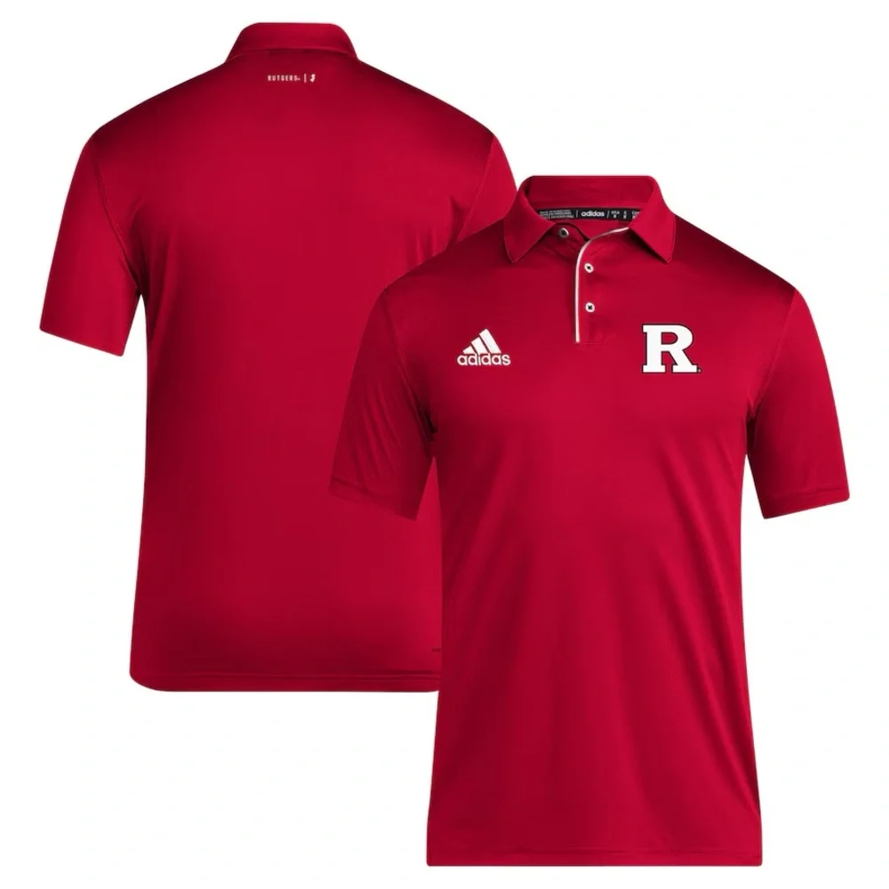 Rutgers Scarlet Knights adidas 2024 Coaches AEROREADY Polo - Scarlet - Picture 1 of 4